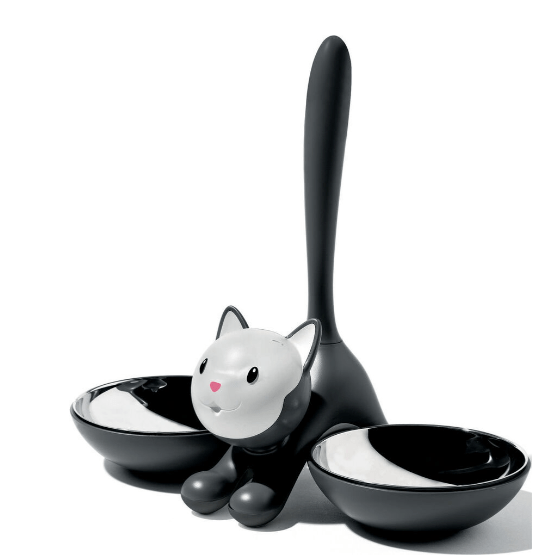 TAÇA PARA COMIDA/ÁGUA DE GATO "TIGRITO" (Alessi) - PetDoctors - Loja Online