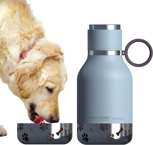 Tigela Bebedouro / Comedouro para Cão com Garrafa Isolada de Aço Inoxidável de 1 litro - PetDoctors - Loja Online