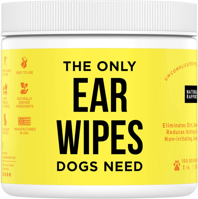 Toalhetes para Cães – Solução para Limpeza da Sujidade e Impurezas dos Ouvidos de Cães - Gotas e Toalhetes (100 Unidades) - PetDoctors - Loja Online