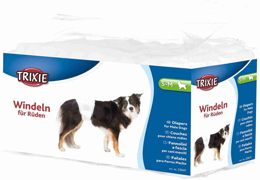 TRIXIE Fraldas para Cães (Macho) - 12 Fraldas por embalagem - PetDoctors - Loja Online