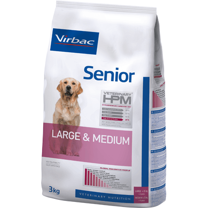 VIRBAC Veterinary HPM Senior Dog Large & Medium - Sacos de 3 e de 12 quilos - PetDoctors - Loja Online